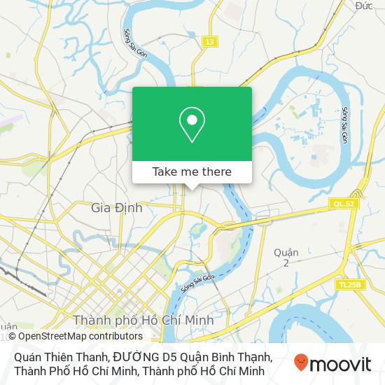 Bản đồ Quán Thiên Thanh, ĐƯỜNG D5 Quận Bình Thạnh, Thành Phố Hồ Chí Minh