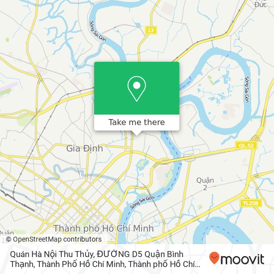 Bản đồ Quán Hà Nội Thu Thủy, ĐƯỜNG D5 Quận Bình Thạnh, Thành Phố Hồ Chí Minh