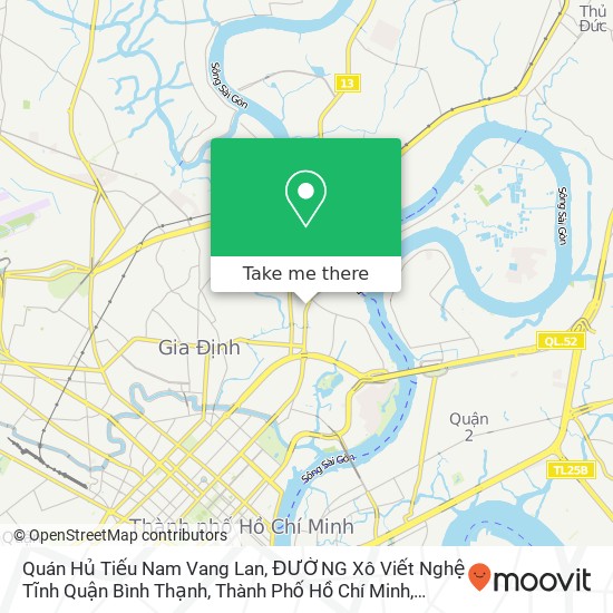 Bản đồ Quán Hủ Tiếu Nam Vang Lan, ĐƯỜNG Xô Viết Nghệ Tĩnh Quận Bình Thạnh, Thành Phố Hồ Chí Minh