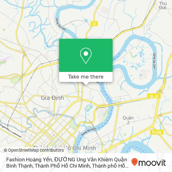 Bản đồ Fashion Hoàng Yến, ĐƯỜNG Ung Văn Khiêm Quận Bình Thạnh, Thành Phố Hồ Chí Minh