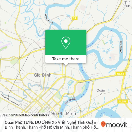 Bản đồ Quán Phờ Tư Ní, ĐƯỜNG Xô Viết Nghệ Tĩnh Quận Bình Thạnh, Thành Phố Hồ Chí Minh