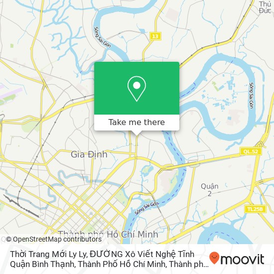 Bản đồ Thời Trang Mới Ly Ly, ĐƯỜNG Xô Viết Nghệ Tĩnh Quận Bình Thạnh, Thành Phố Hồ Chí Minh