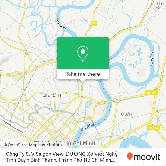 Bản đồ Công Ty S. V Saigon View, ĐƯỜNG Xô Viết Nghệ Tĩnh Quận Bình Thạnh, Thành Phố Hồ Chí Minh