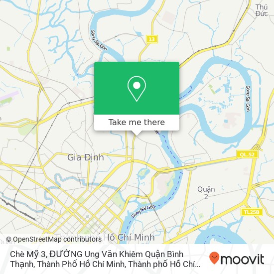 Bản đồ Chè Mỹ 3, ĐƯỜNG Ung Văn Khiêm Quận Bình Thạnh, Thành Phố Hồ Chí Minh