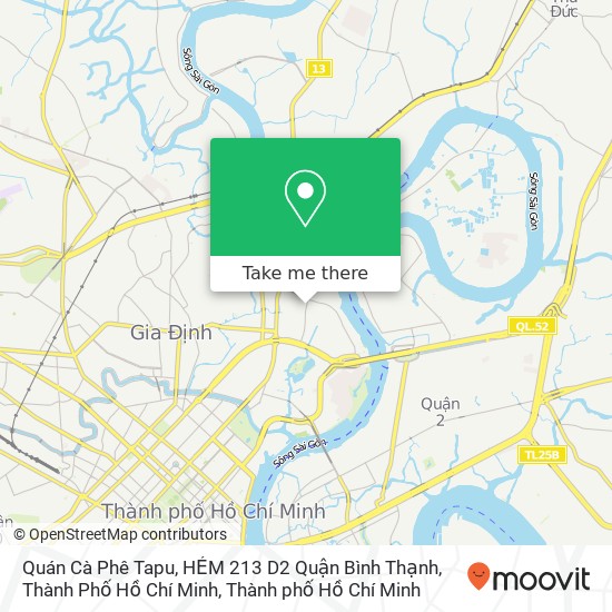Bản đồ Quán Cà Phê Tapu, HẺM 213 D2 Quận Bình Thạnh, Thành Phố Hồ Chí Minh