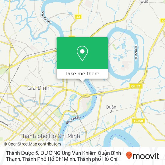 Bản đồ Thành Được 5, ĐƯỜNG Ung Văn Khiêm Quận Bình Thạnh, Thành Phố Hồ Chí Minh