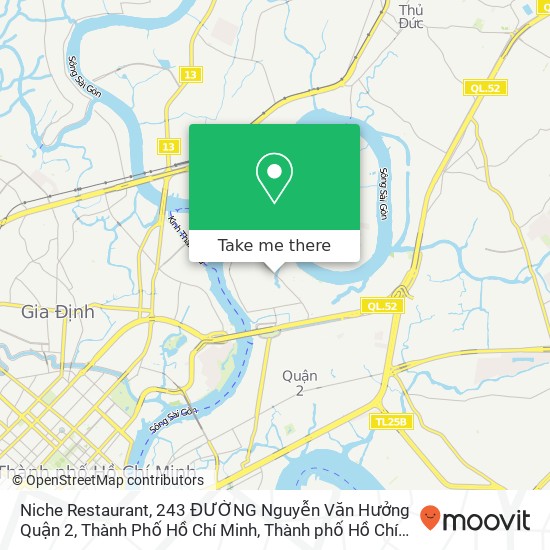 Bản đồ Niche Restaurant, 243 ĐƯỜNG Nguyễn Văn Hưởng Quận 2, Thành Phố Hồ Chí Minh