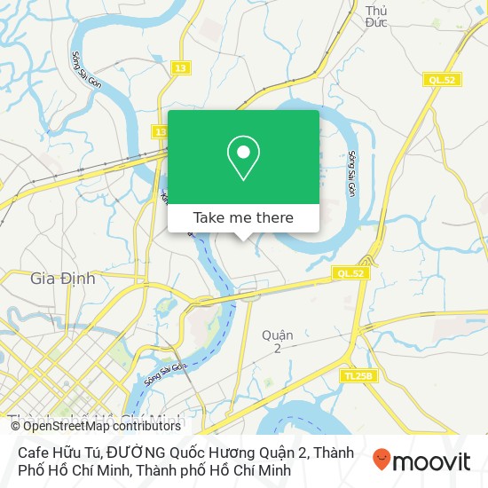Bản đồ Cafe Hữu Tú, ĐƯỜNG Quốc Hương Quận 2, Thành Phố Hồ Chí Minh