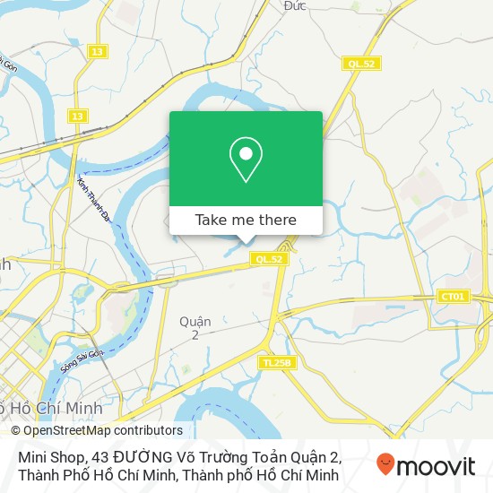 Bản đồ Mini Shop, 43 ĐƯỜNG Võ Trường Toản Quận 2, Thành Phố Hồ Chí Minh
