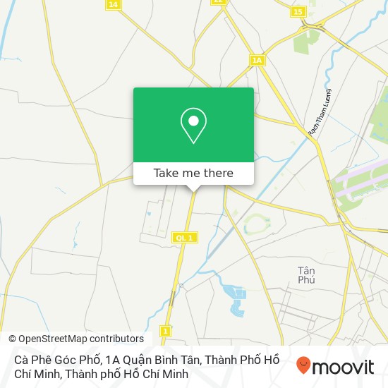 Bản đồ Cà Phê Góc Phố, 1A Quận Bình Tân, Thành Phố Hồ Chí Minh