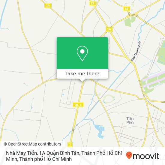 Bản đồ Nhà May Tiền, 1A Quận Bình Tân, Thành Phố Hồ Chí Minh