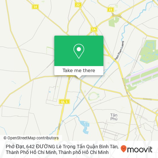 Bản đồ Phở Đạt, 642 ĐƯỜNG Lê Trọng Tấn Quận Bình Tân, Thành Phố Hồ Chí Minh