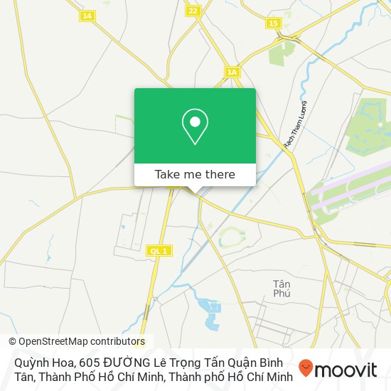 Bản đồ Quỳnh Hoa, 605 ĐƯỜNG Lê Trọng Tấn Quận Bình Tân, Thành Phố Hồ Chí Minh
