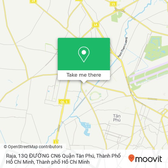 Bản đồ Raja, 13Q ĐƯỜNG CN6 Quận Tân Phú, Thành Phố Hồ Chí Minh