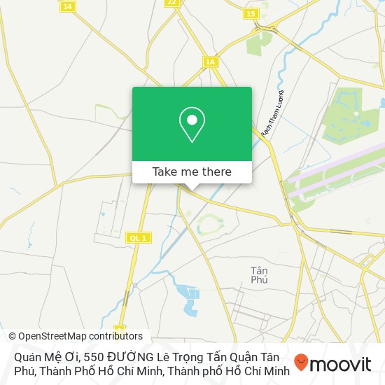 Bản đồ Quán Mệ Ơi, 550 ĐƯỜNG Lê Trọng Tấn Quận Tân Phú, Thành Phố Hồ Chí Minh