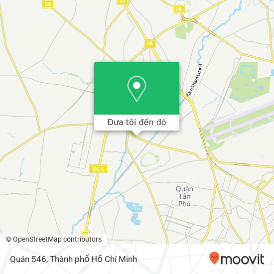 Bản đồ Quán 546, 546 ĐƯỜNG Lê Trọng Tấn Quận Tân Phú, Thành Phố Hồ Chí Minh
