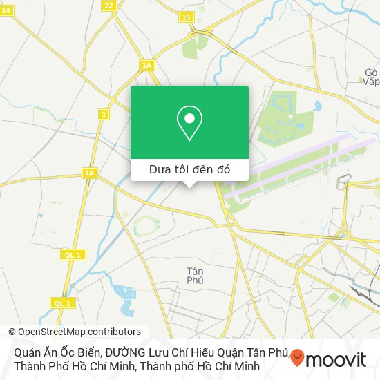 Bản đồ Quán Ăn Ốc Biển, ĐƯỜNG Lưu Chí Hiếu Quận Tân Phú, Thành Phố Hồ Chí Minh
