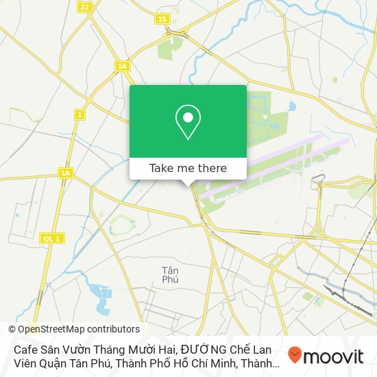 Bản đồ Cafe Sân Vườn Tháng Mười Hai, ĐƯỜNG Chế Lan Viên Quận Tân Phú, Thành Phố Hồ Chí Minh