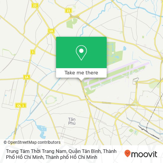 Bản đồ Trung Tâm Thời Trang Nam, Quận Tân Bình, Thành Phố Hồ Chí Minh