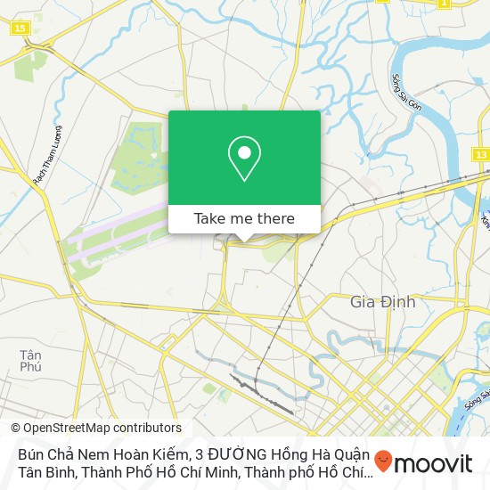 Bản đồ Bún Chả Nem Hoàn Kiếm, 3 ĐƯỜNG Hồng Hà Quận Tân Bình, Thành Phố Hồ Chí Minh