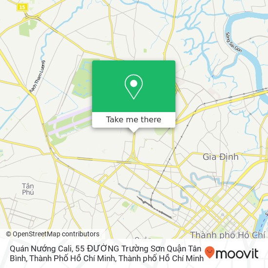 Bản đồ Quán Nướng Cali, 55 ĐƯỜNG Trường Sơn Quận Tân Bình, Thành Phố Hồ Chí Minh
