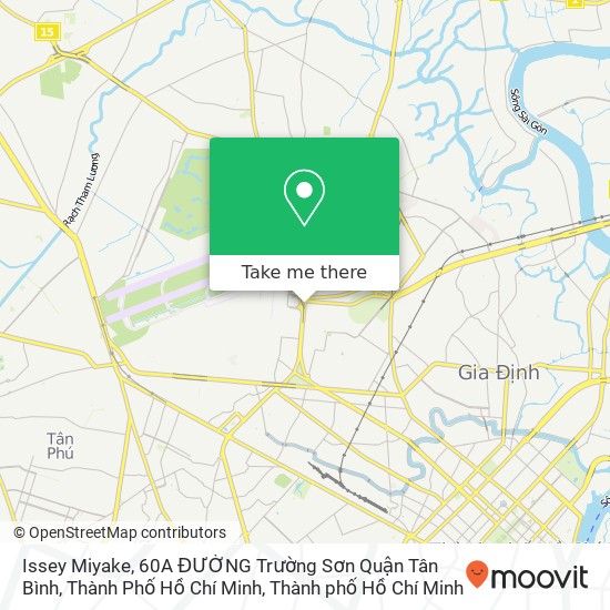 Bản đồ Issey Miyake, 60A ĐƯỜNG Trường Sơn Quận Tân Bình, Thành Phố Hồ Chí Minh