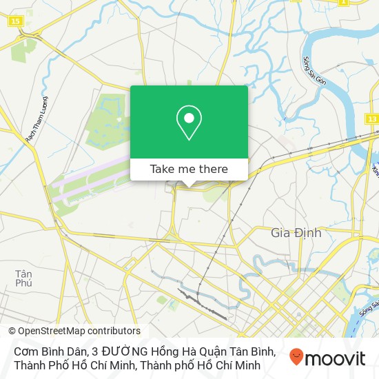 Bản đồ Cơm Bình Dân, 3 ĐƯỜNG Hồng Hà Quận Tân Bình, Thành Phố Hồ Chí Minh