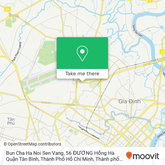 Bản đồ Bun Cha Ha Noi Sen Vang, 56 ĐƯỜNG Hồng Hà Quận Tân Bình, Thành Phố Hồ Chí Minh