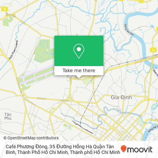 Bản đồ Café Phương Đông, 35 Đường Hồng Hà Quận Tân Bình, Thành Phố Hồ Chí Minh