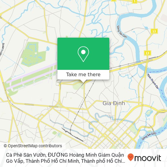 Bản đồ Cà Phê Sân Vườn, ĐƯỜNG Hoàng Minh Giám Quận Gò Vấp, Thành Phố Hồ Chí Minh