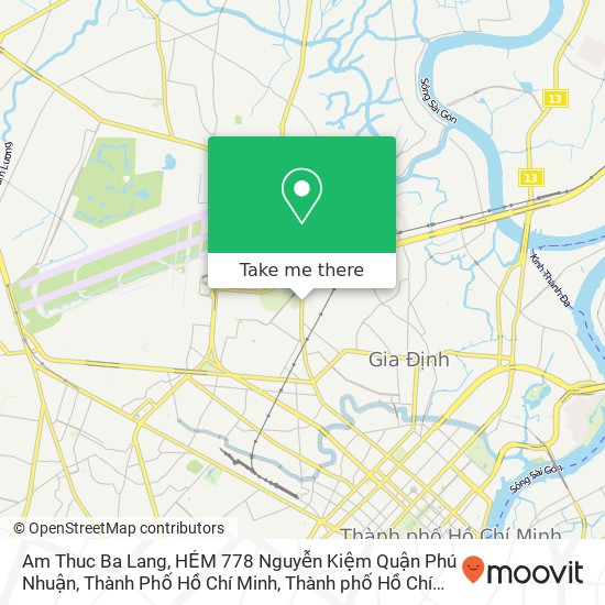 Bản đồ Am Thuc Ba Lang, HẺM 778 Nguyễn Kiệm Quận Phú Nhuận, Thành Phố Hồ Chí Minh