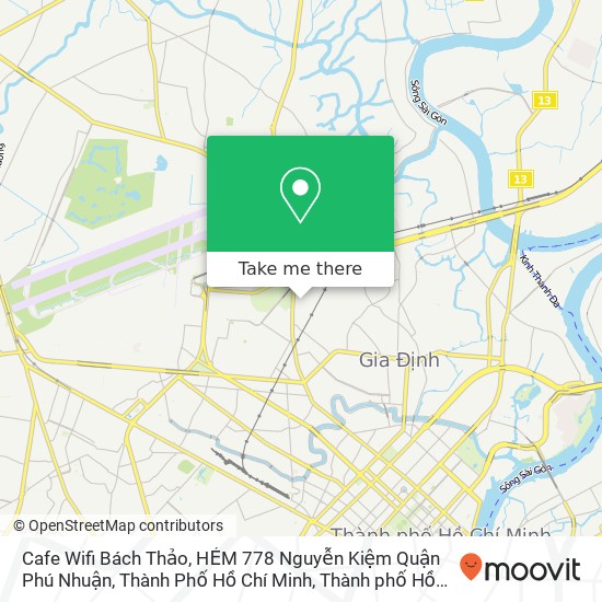 Bản đồ Cafe Wifi Bách Thảo, HẺM 778 Nguyễn Kiệm Quận Phú Nhuận, Thành Phố Hồ Chí Minh