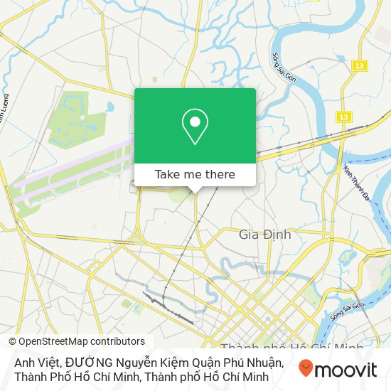 Bản đồ Anh Việt, ĐƯỜNG Nguyễn Kiệm Quận Phú Nhuận, Thành Phố Hồ Chí Minh