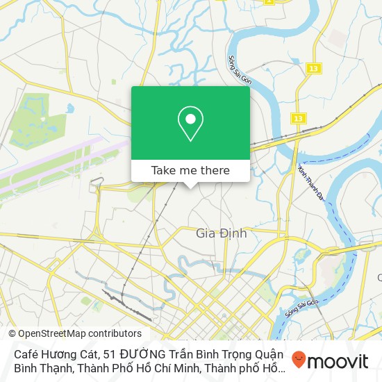 Bản đồ Café Hương Cát, 51 ĐƯỜNG Trần Bình Trọng Quận Bình Thạnh, Thành Phố Hồ Chí Minh