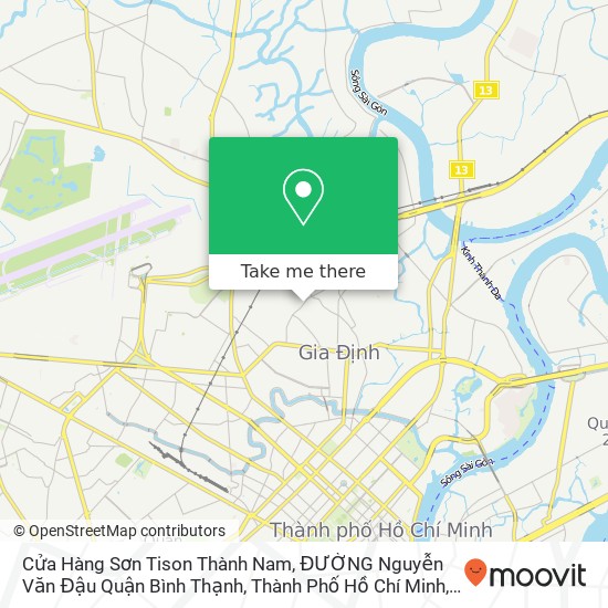 Bản đồ Cửa Hàng Sơn Tison Thành Nam, ĐƯỜNG Nguyễn Văn Đậu Quận Bình Thạnh, Thành Phố Hồ Chí Minh
