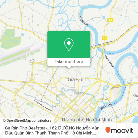 Bản đồ Gà Rán-Phở-Beefsteak, 162 ĐƯỜNG Nguyễn Văn Đậu Quận Bình Thạnh, Thành Phố Hồ Chí Minh