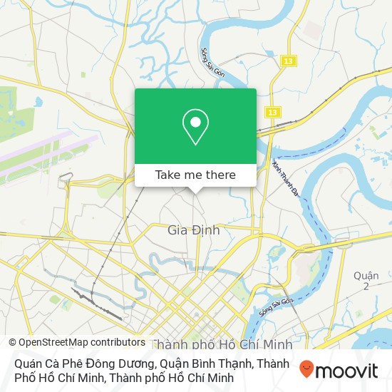 Bản đồ Quán Cà Phê Đông Dương, Quận Bình Thạnh, Thành Phố Hồ Chí Minh