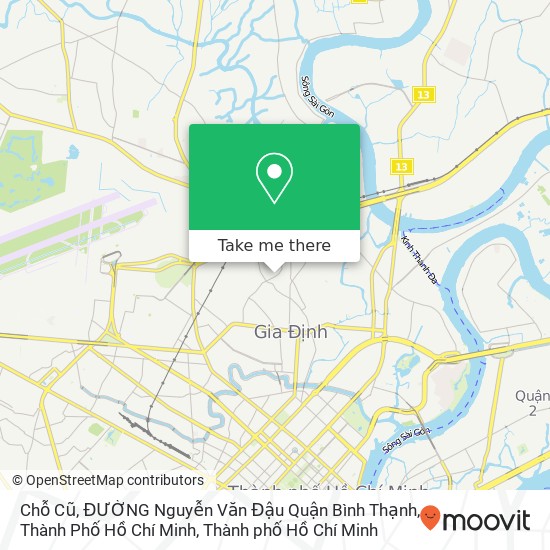 Bản đồ Chỗ Cũ, ĐƯỜNG Nguyễn Văn Đậu Quận Bình Thạnh, Thành Phố Hồ Chí Minh