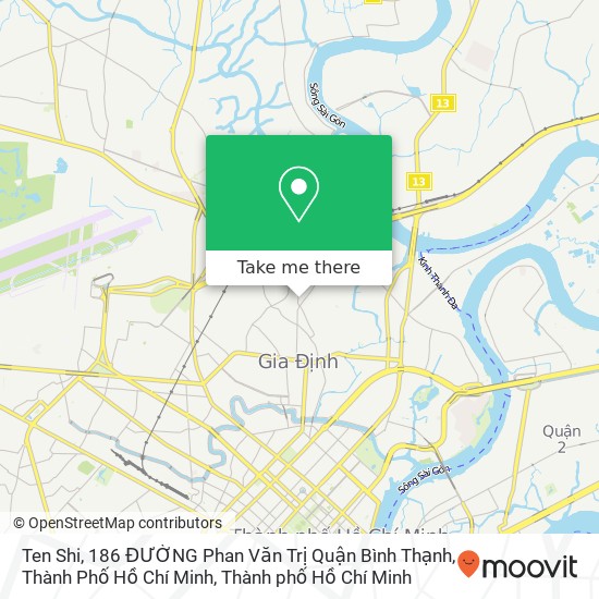 Bản đồ Ten Shi, 186 ĐƯỜNG Phan Văn Trị Quận Bình Thạnh, Thành Phố Hồ Chí Minh