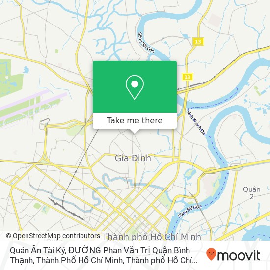 Bản đồ Quán Ăn Tài Ký, ĐƯỜNG Phan Văn Trị Quận Bình Thạnh, Thành Phố Hồ Chí Minh