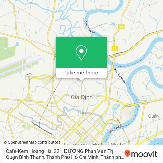 Bản đồ Cafe-Kem Hoàng Hà, 221 ĐƯỜNG Phan Văn Trị Quận Bình Thạnh, Thành Phố Hồ Chí Minh