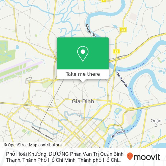 Bản đồ Phở Hoài Khương, ĐƯỜNG Phan Văn Trị Quận Bình Thạnh, Thành Phố Hồ Chí Minh
