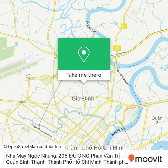 Bản đồ Nhà May Ngọc Nhung, 205 ĐƯỜNG Phan Văn Trị Quận Bình Thạnh, Thành Phố Hồ Chí Minh