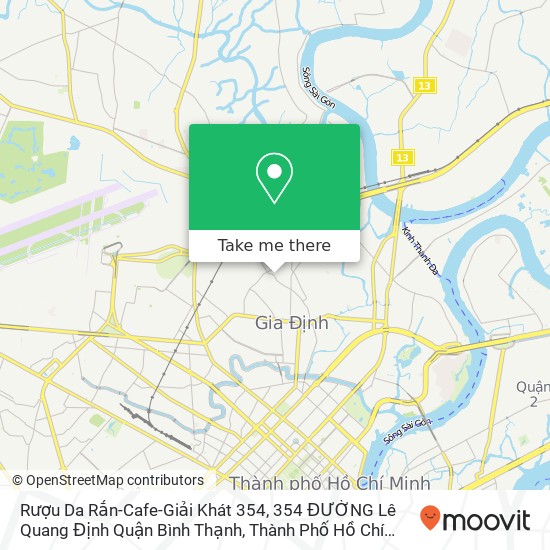 Bản đồ Rượu Da Rắn-Cafe-Giải Khát 354, 354 ĐƯỜNG Lê Quang Định Quận Bình Thạnh, Thành Phố Hồ Chí Minh
