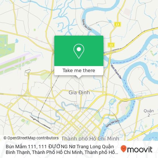 Bản đồ Bún Mắm 111, 111 ĐƯỜNG Nơ Trang Long Quận Bình Thạnh, Thành Phố Hồ Chí Minh