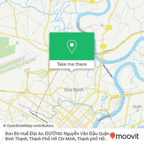 Bản đồ Bún Bò Huế Đại An, ĐƯỜNG Nguyễn Văn Đậu Quận Bình Thạnh, Thành Phố Hồ Chí Minh