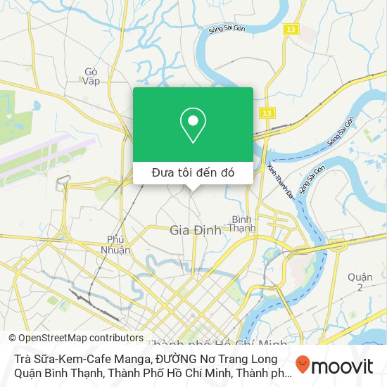Bản đồ Trà Sữa-Kem-Cafe Manga, ĐƯỜNG Nơ Trang Long Quận Bình Thạnh, Thành Phố Hồ Chí Minh