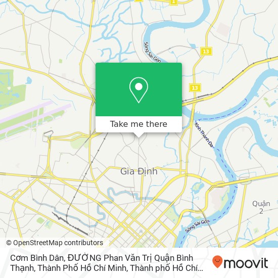 Bản đồ Cơm Bình Dân, ĐƯỜNG Phan Văn Trị Quận Bình Thạnh, Thành Phố Hồ Chí Minh