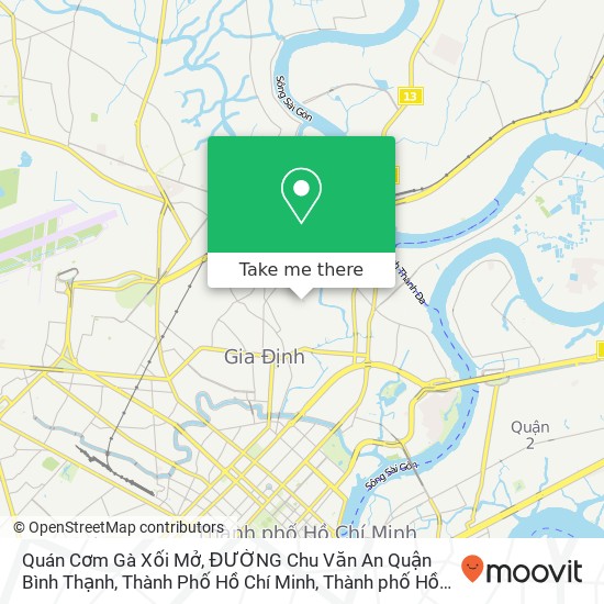 Bản đồ Quán Cơm Gà Xối Mở, ĐƯỜNG Chu Văn An Quận Bình Thạnh, Thành Phố Hồ Chí Minh
