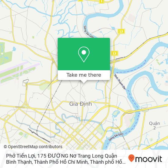 Bản đồ Phở Tiến Lợi, 175 ĐƯỜNG Nơ Trang Long Quận Bình Thạnh, Thành Phố Hồ Chí Minh